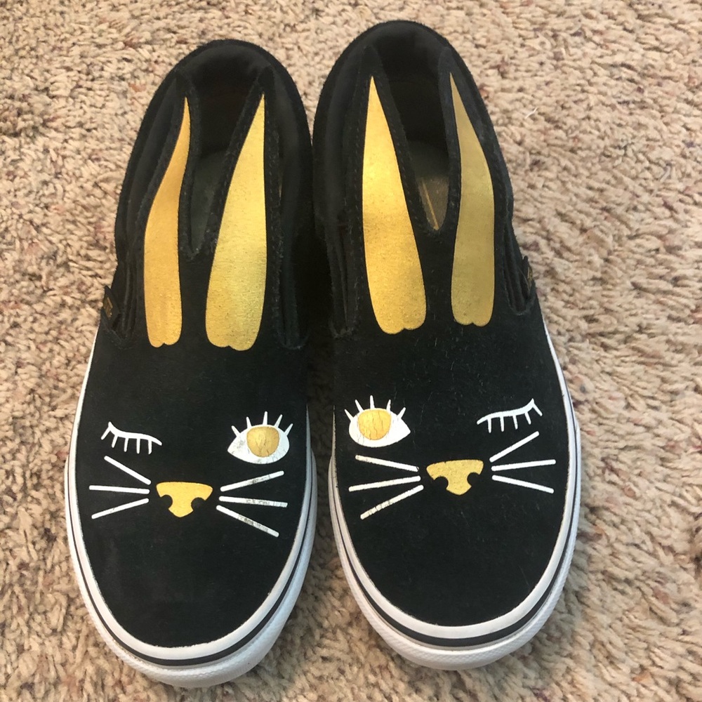 Vans bunny slip ons